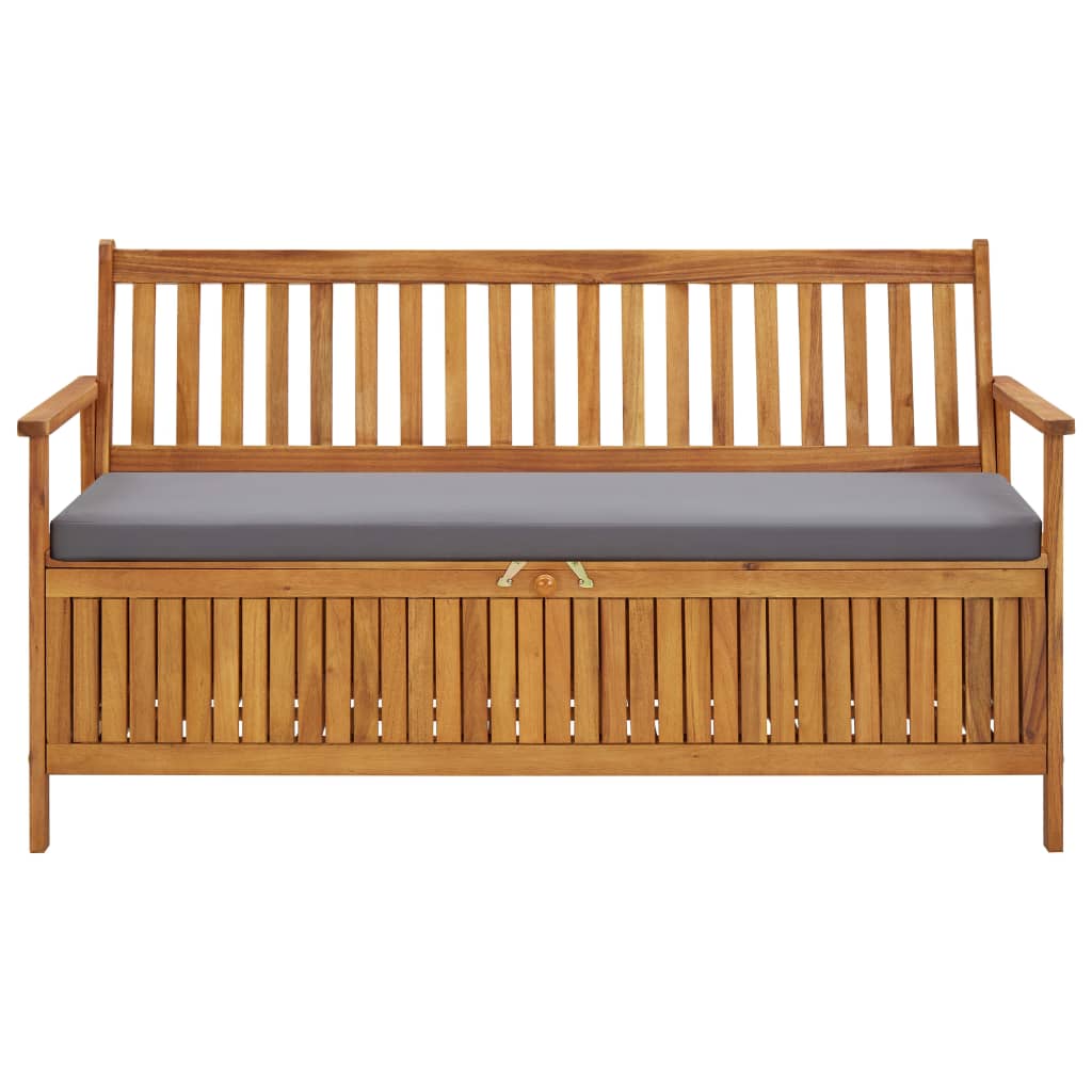 Tuinopbergbank met kussen 148 cm massief acaciahout is nu te koop bij PeponiXL, paradijselijk wonen!