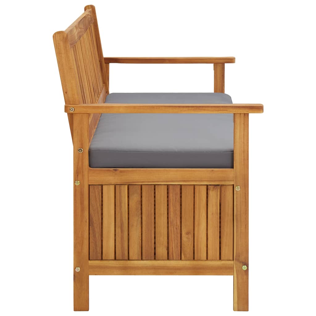 Tuinopbergbank met kussen 148 cm massief acaciahout is nu te koop bij PeponiXL, paradijselijk wonen!