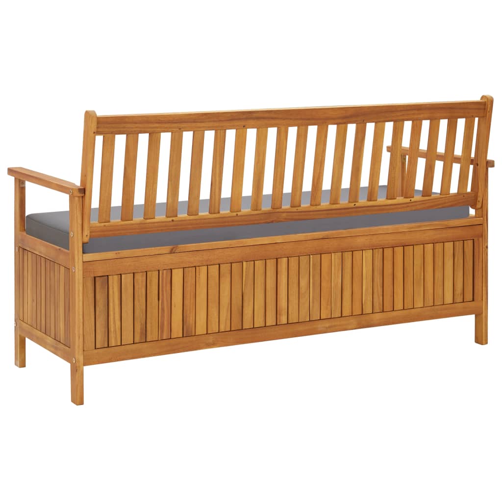 Tuinopbergbank met kussen 148 cm massief acaciahout is nu te koop bij PeponiXL, paradijselijk wonen!