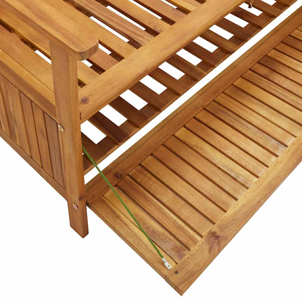 Tuinopbergbank 148 cm massief acaciahout is nu te koop bij PeponiXL, paradijselijk wonen!
