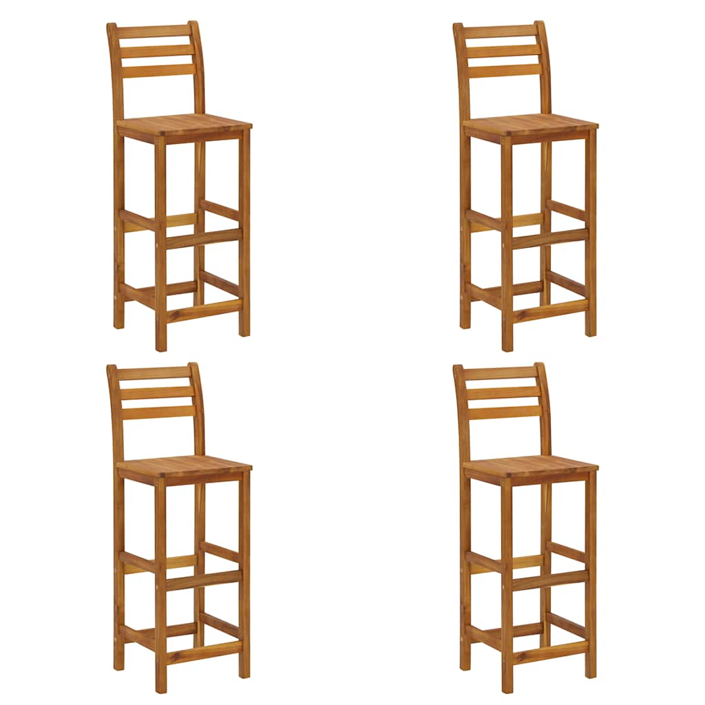 Barkrukken 4 st massief acaciahout is nu te koop bij PeponiXL, paradijselijk wonen!