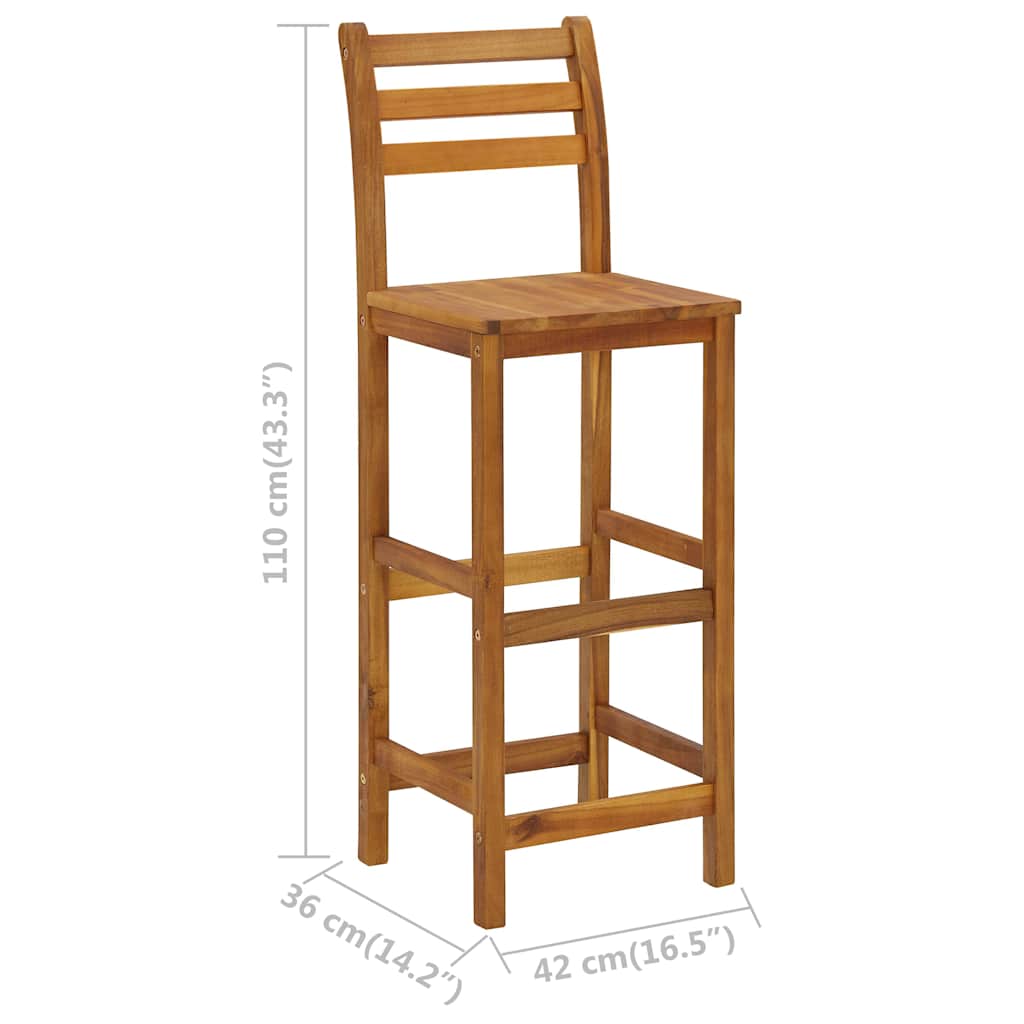 Barkrukken 4 st massief acaciahout is nu te koop bij PeponiXL, paradijselijk wonen!