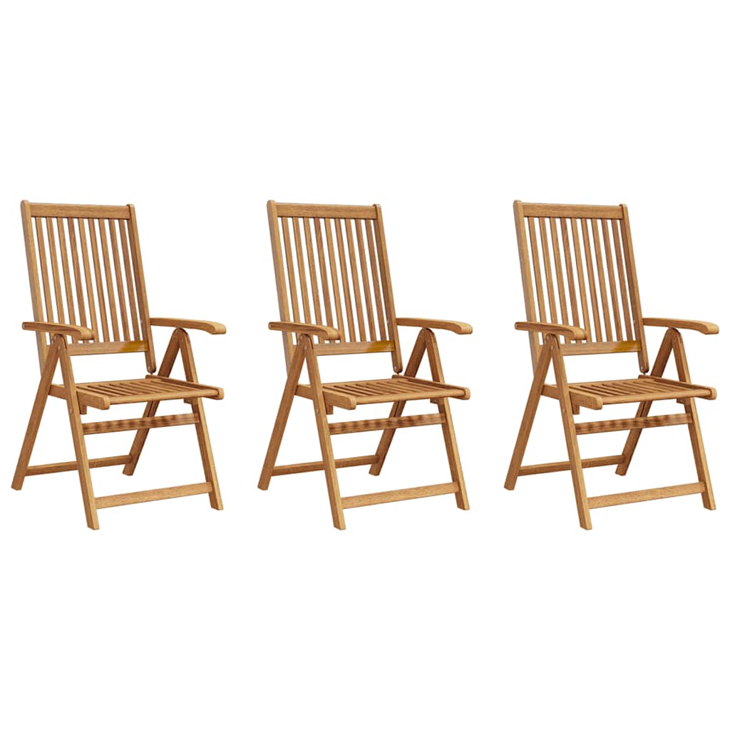 Tuinstoelen inklapbaar 3 st massief acaciahout is nu te koop bij PeponiXL, paradijselijk wonen!