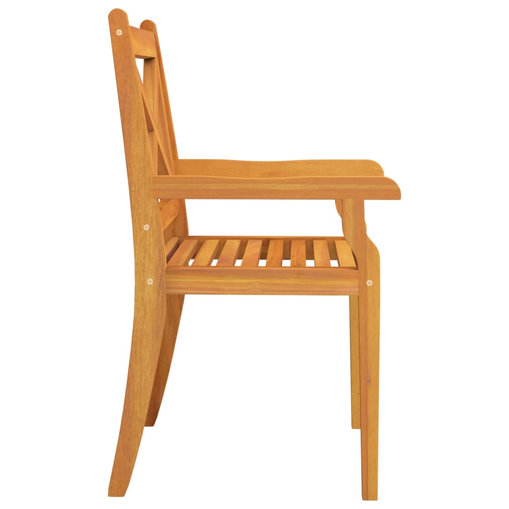 Tuinstoelen 3 st massief acaciahout is nu te koop bij PeponiXL, paradijselijk wonen!