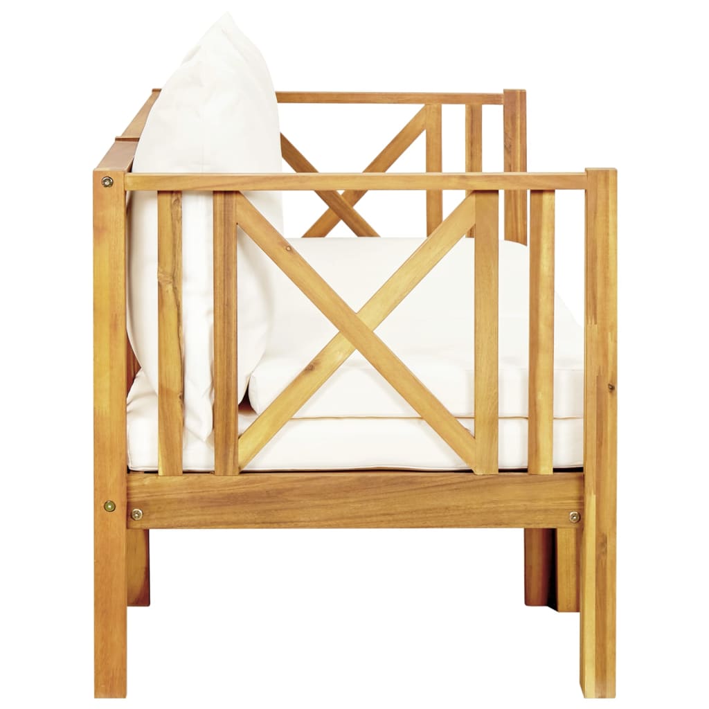 Tuinbank 3-zits met kussens 179 cm massief acaciahout is nu te koop bij PeponiXL, paradijselijk wonen!