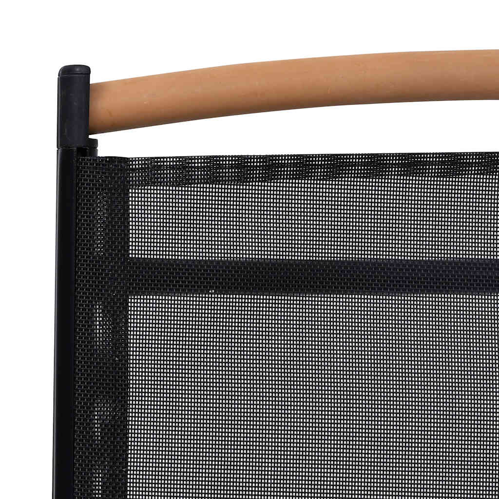 Tuinstoelen 6 st inklapbaar textileen zwart is nu te koop bij PeponiXL, paradijselijk wonen!