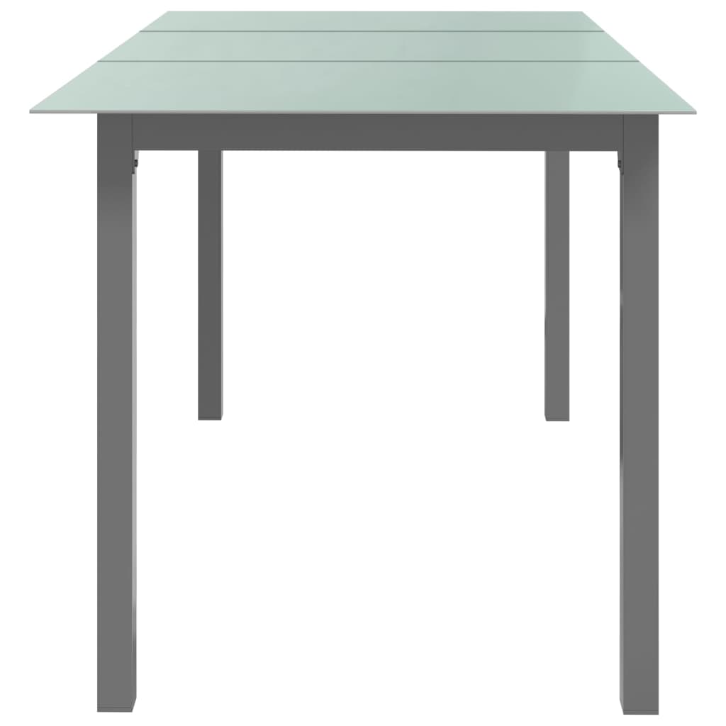 Tuintafel 150x90x74 cm aluminium en glas lichtgrijs is nu te koop bij PeponiXL, paradijselijk wonen!