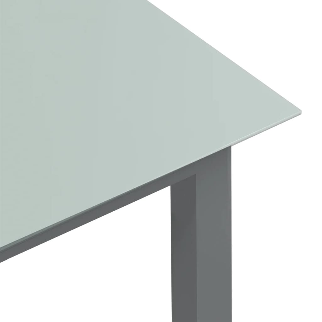 Tuintafel 150x90x74 cm aluminium en glas lichtgrijs is nu te koop bij PeponiXL, paradijselijk wonen!