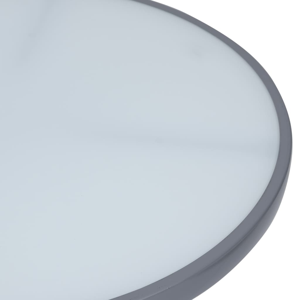Tuintafel 60 cm staal en glas lichtgrijs is nu te koop bij PeponiXL, paradijselijk wonen!