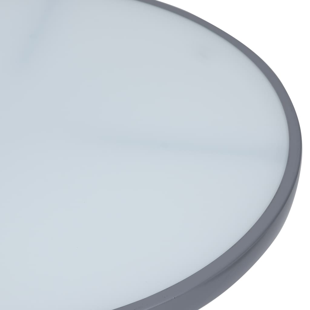 Tuintafel 80 cm staal en glas lichtgrijs is nu te koop bij PeponiXL, paradijselijk wonen!