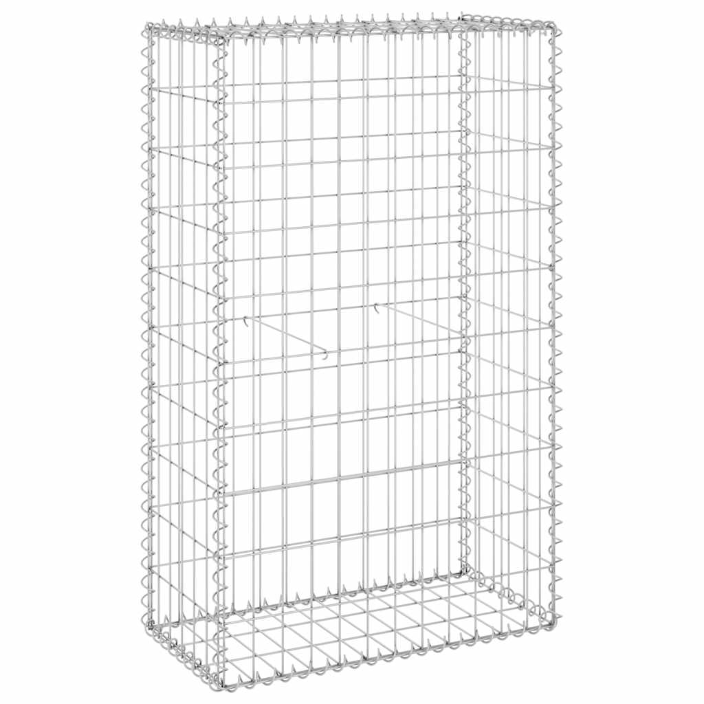 Schanskorfmuur met deksels 60x30x100 cm gegalvaniseerd staal is nu te koop bij PeponiXL, paradijselijk wonen!