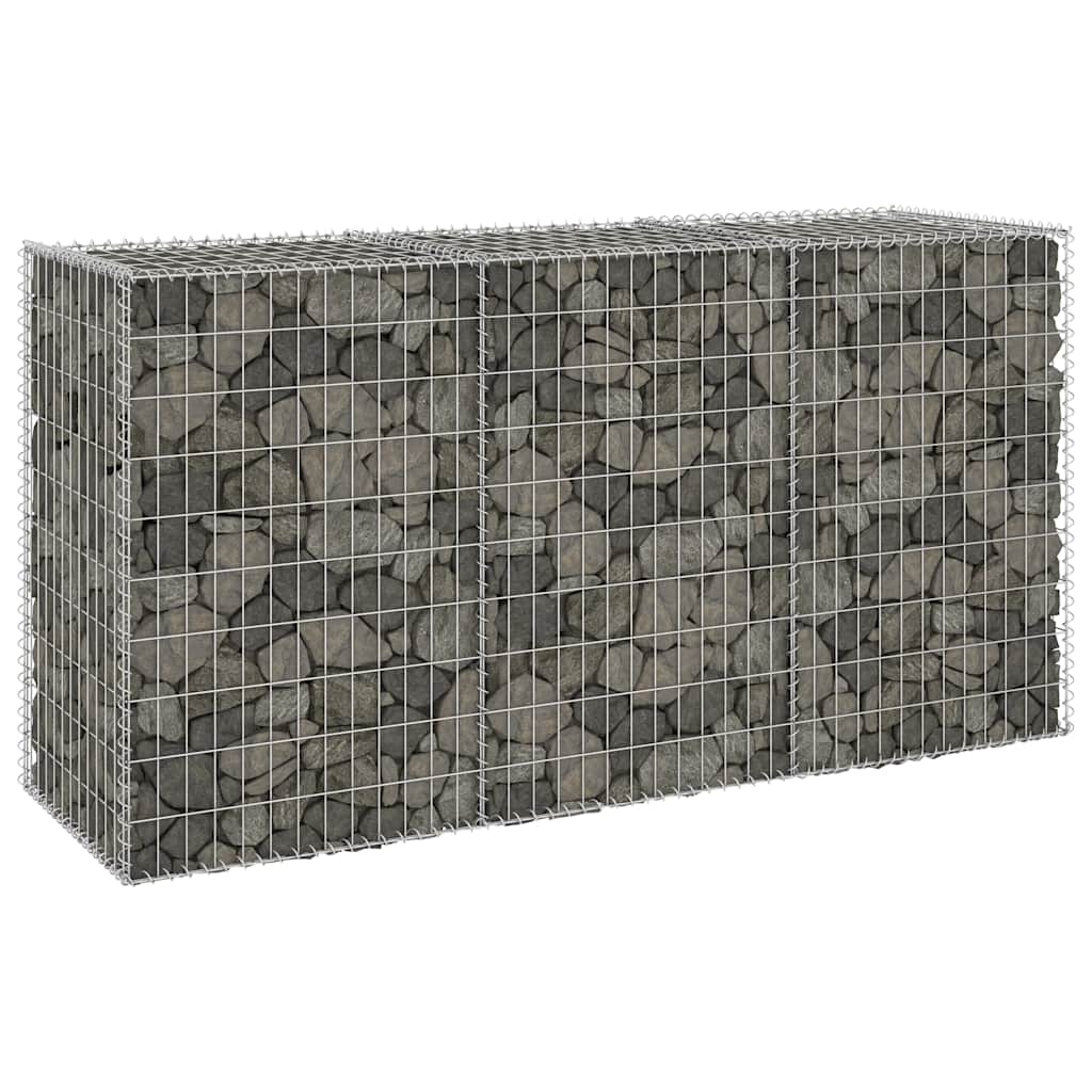 Schanskorfmuur met deksels 200x60x100 cm gegalvaniseerd staal is nu te koop bij PeponiXL, paradijselijk wonen!