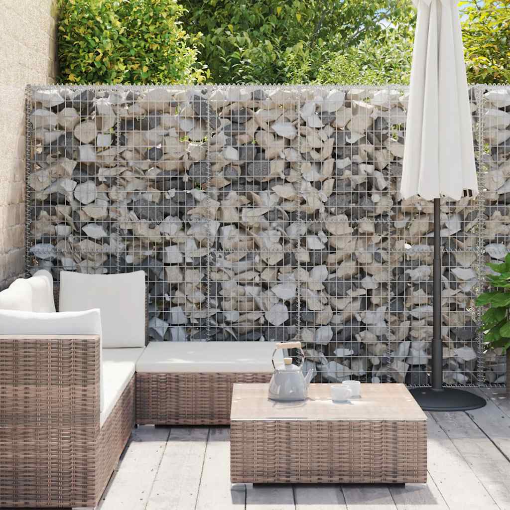 Schanskorfmuur met deksels 900x30x200 cm gegalvaniseerd staal is nu te koop bij PeponiXL, paradijselijk wonen!