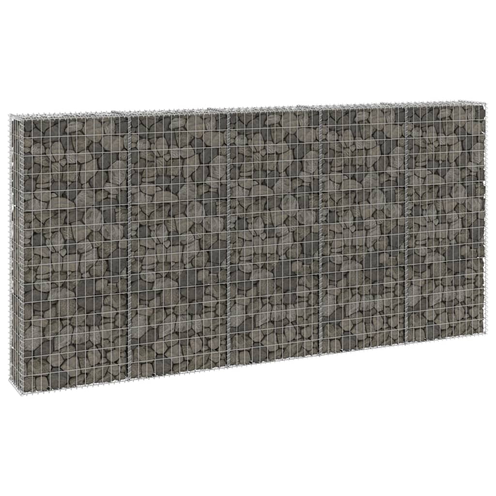 Schanskorfmuur met deksels 300x30x150 cm gegalvaniseerd staal is nu te koop bij PeponiXL, paradijselijk wonen!