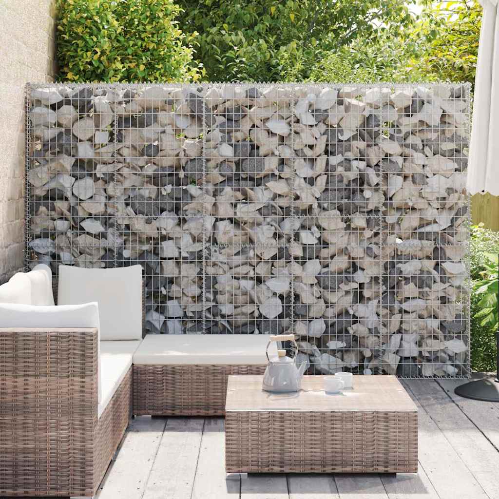 Schanskorfmuur met deksels 300x30x200 cm gegalvaniseerd staal is nu te koop bij PeponiXL, paradijselijk wonen!