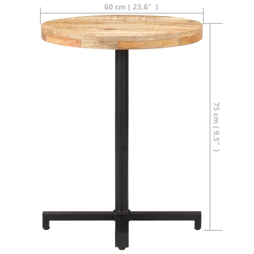 Bistrotafel rond Ø60x75 cm ruw mangohout is nu te koop bij PeponiXL, paradijselijk wonen!