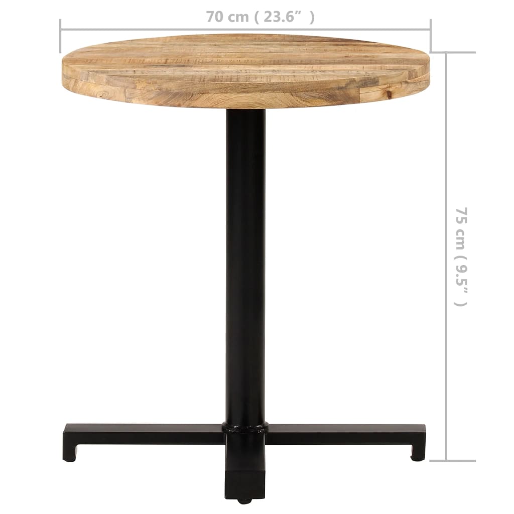 Bistrotafel rond Ø70x75 cm ruw mangohout is nu te koop bij PeponiXL, paradijselijk wonen!