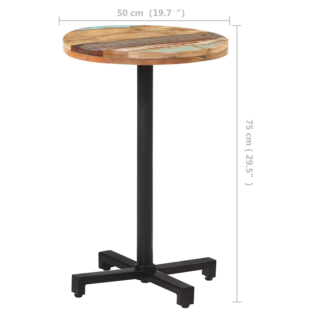 Bistrotafel rond Ø50x75 cm massief gerecycled hout is nu te koop bij PeponiXL, paradijselijk wonen!