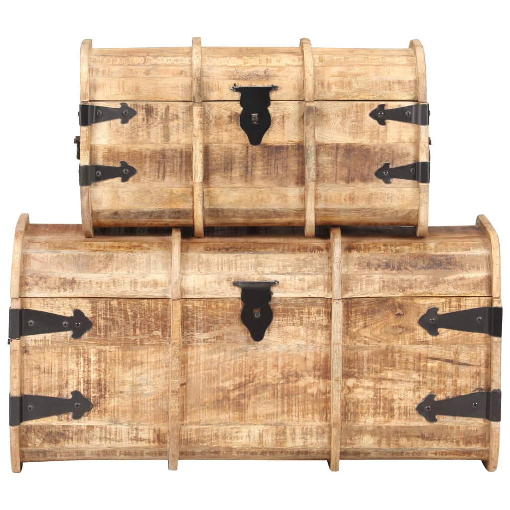 Opbergkisten 2 st massief mangohout is nu te koop bij PeponiXL, paradijselijk wonen!