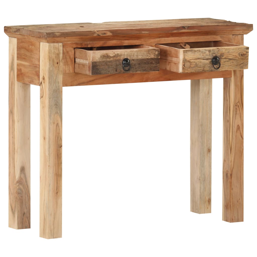 Wandtafel 90,5x30x75 cm massief acaciahout en gerecycled hout is nu te koop bij PeponiXL, paradijselijk wonen!