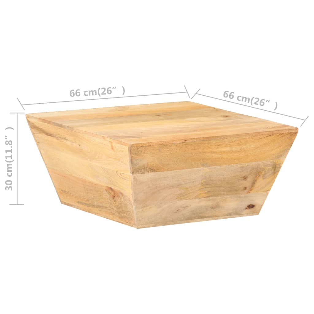 Salontafel V-vormig 66x66x30 cm massief mangohout is nu te koop bij PeponiXL, paradijselijk wonen!
