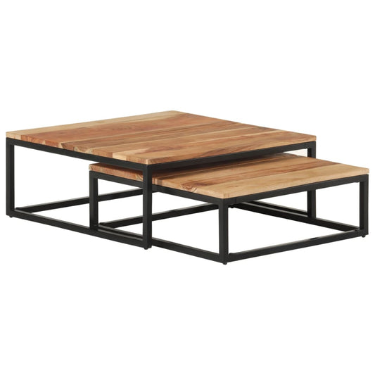 2-delige Salontafelset massief acaciahout is nu te koop bij PeponiXL, paradijselijk wonen!