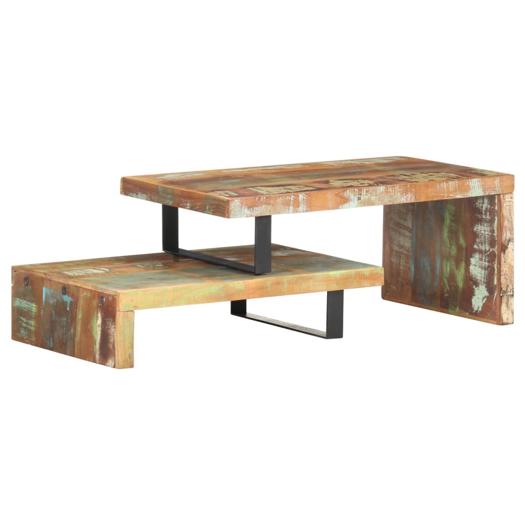2-delige Salontafelset massief gerecycled hout is nu te koop bij PeponiXL, paradijselijk wonen!
