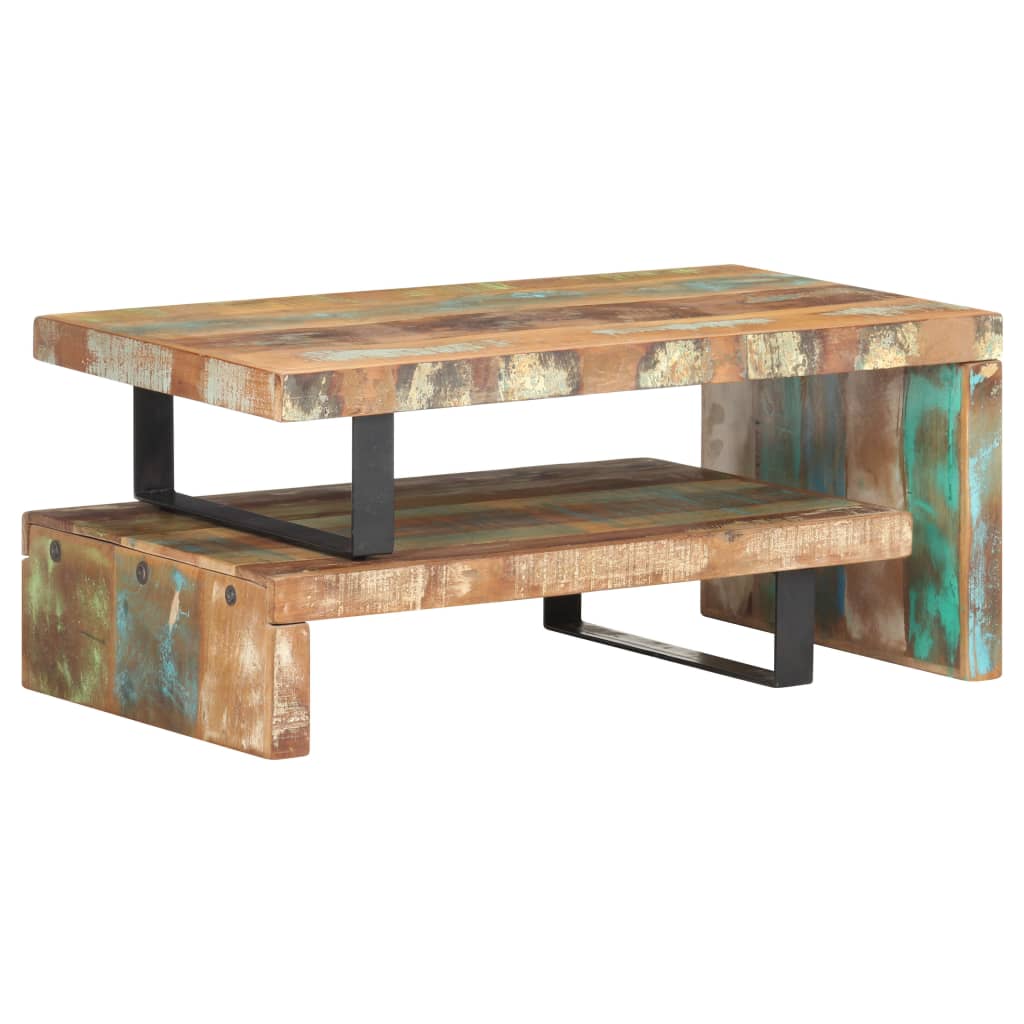 2-delige Salontafelset massief gerecycled hout is nu te koop bij PeponiXL, paradijselijk wonen!