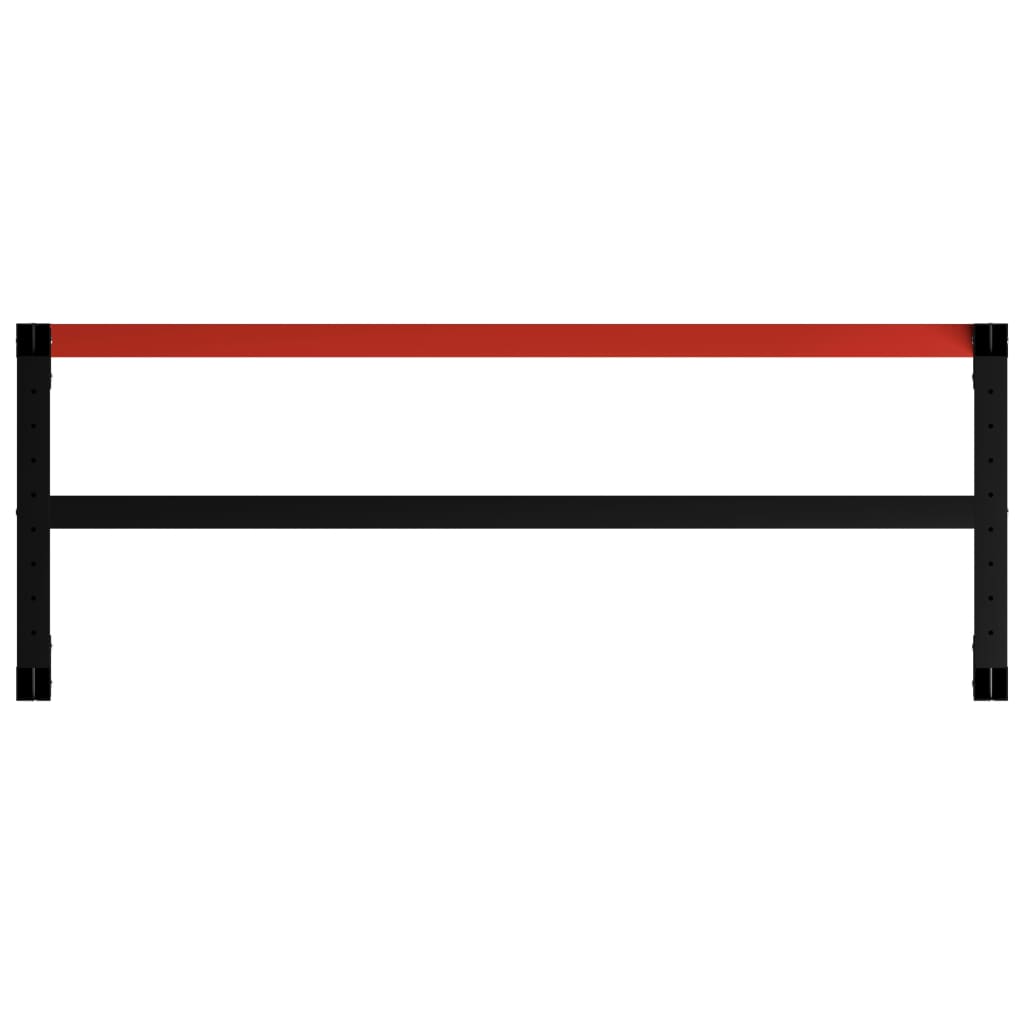 Werkbankframe 150x57x79 cm metaal zwart en rood is nu te koop bij PeponiXL, paradijselijk wonen!