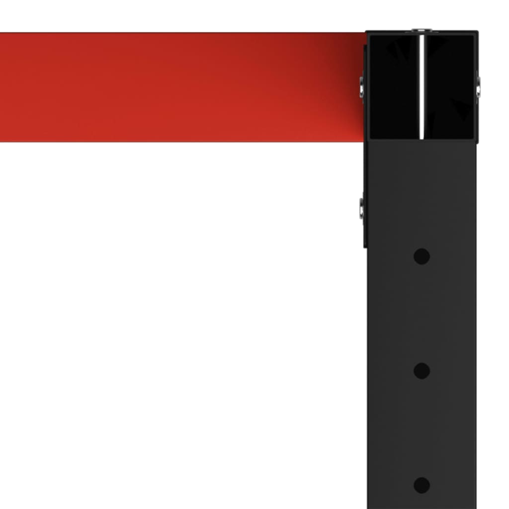 Werkbankframe 150x57x79 cm metaal zwart en rood is nu te koop bij PeponiXL, paradijselijk wonen!