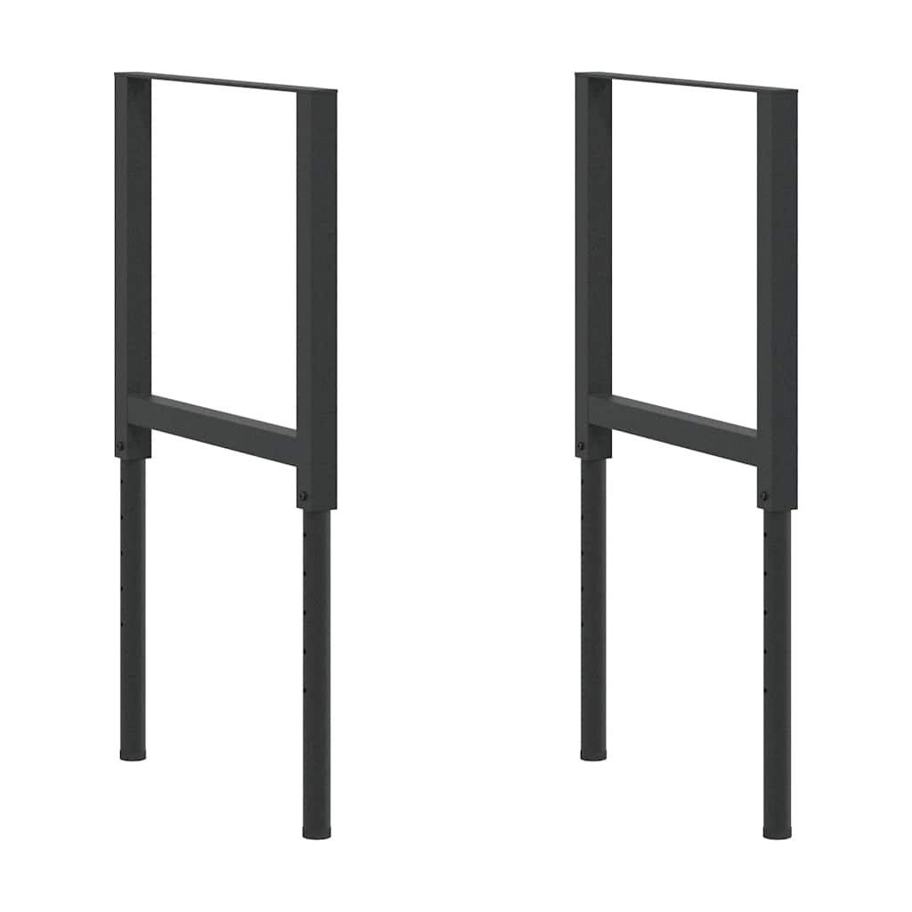 Werkbankframes verstelbaar 2 st 55x(69-95,5) cm metaal zwart is nu te koop bij PeponiXL, paradijselijk wonen!