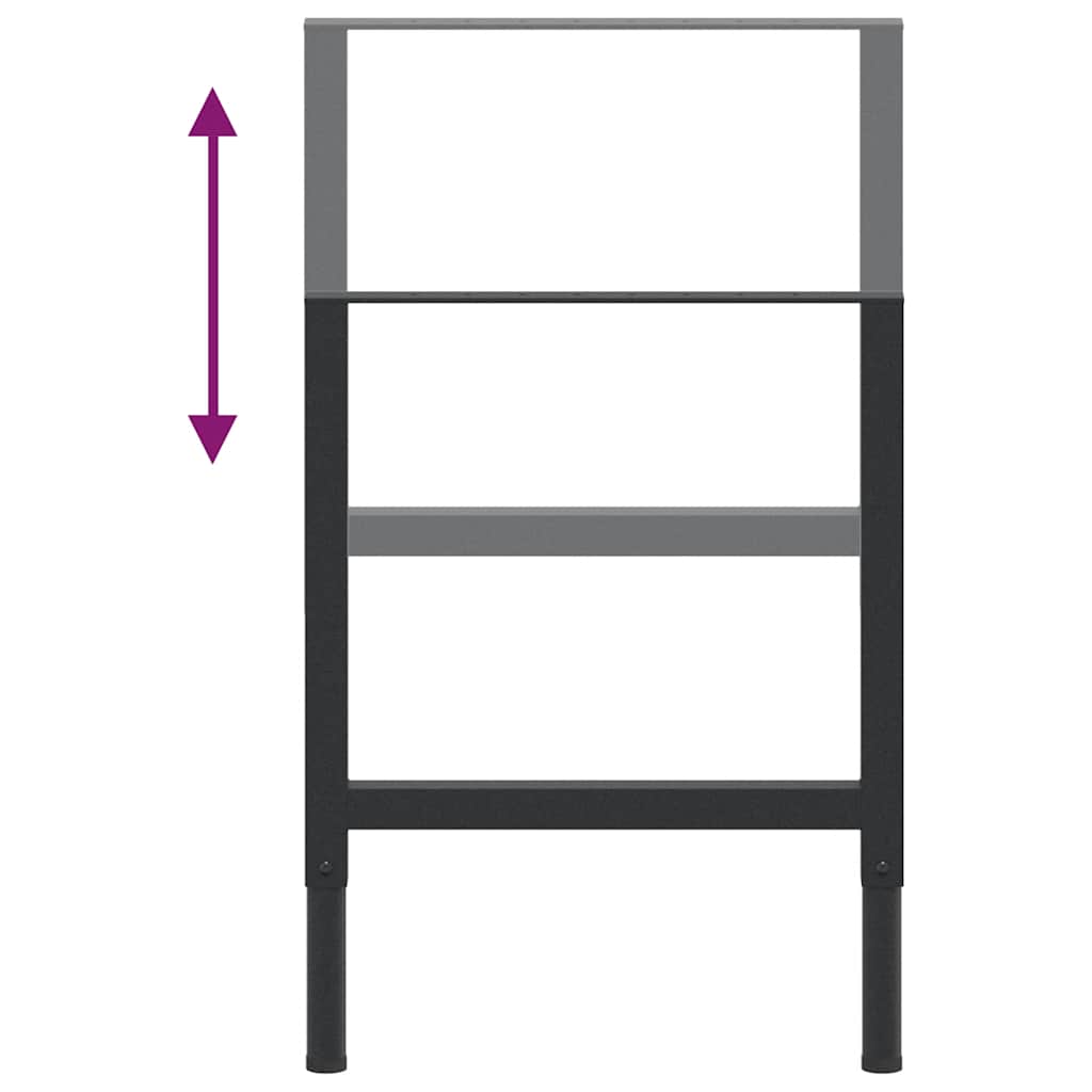 Werkbankframes verstelbaar 2 st 55x(69-95,5) cm metaal zwart is nu te koop bij PeponiXL, paradijselijk wonen!