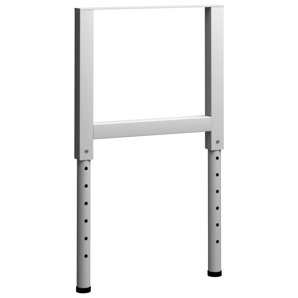 Werkbankframes verstelbaar 2 st 55x(69-95,5) cm metaal grijs is nu te koop bij PeponiXL, paradijselijk wonen!