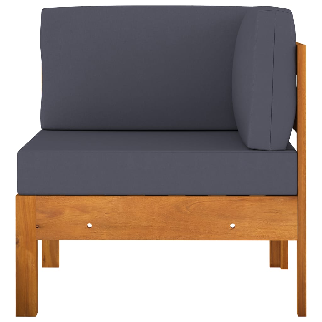 2-delige Loungeset met donkergrijze kussens acaciahout is nu te koop bij PeponiXL, paradijselijk wonen!