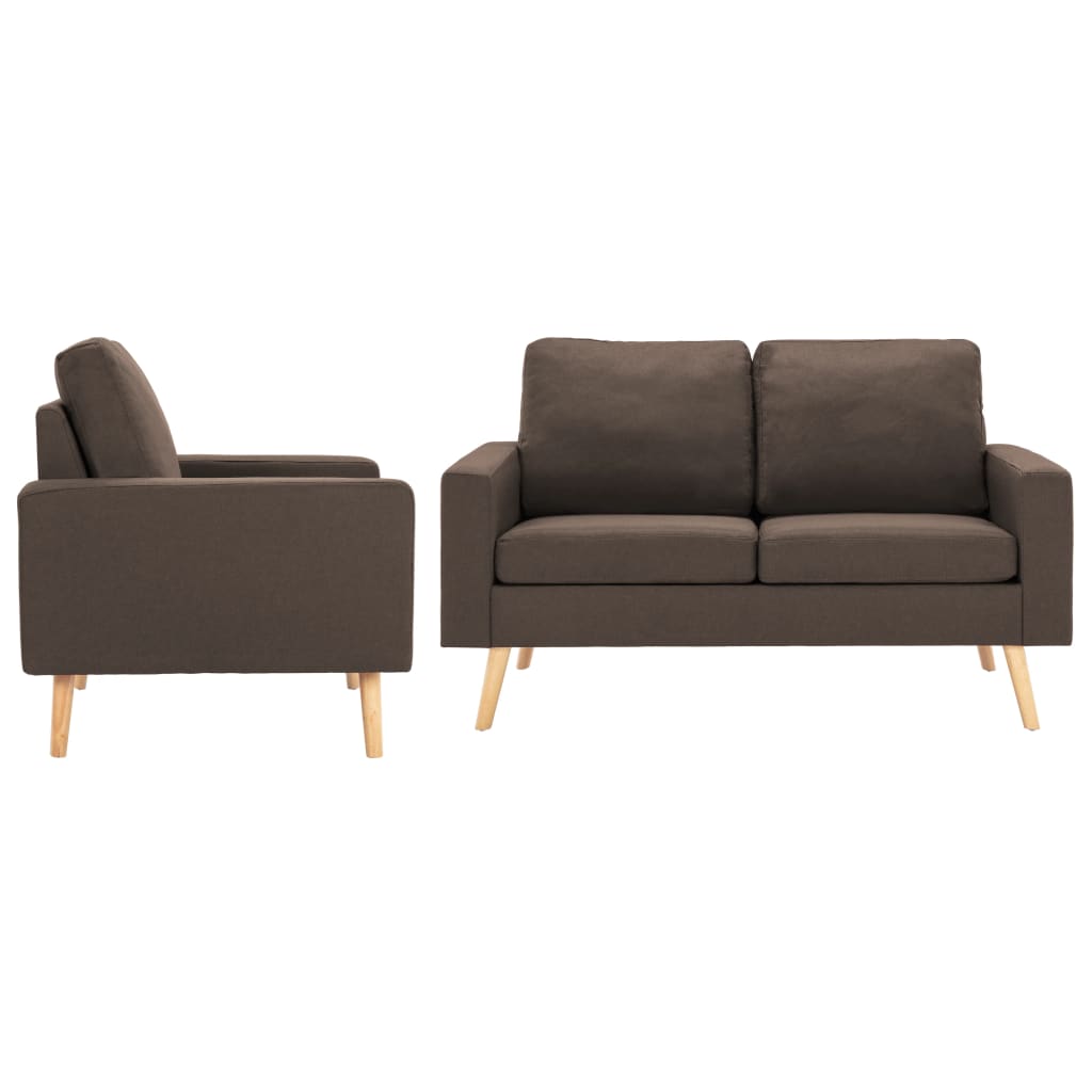 2-delig Bankstel stof bruin is nu te koop bij PeponiXL, paradijselijk wonen!