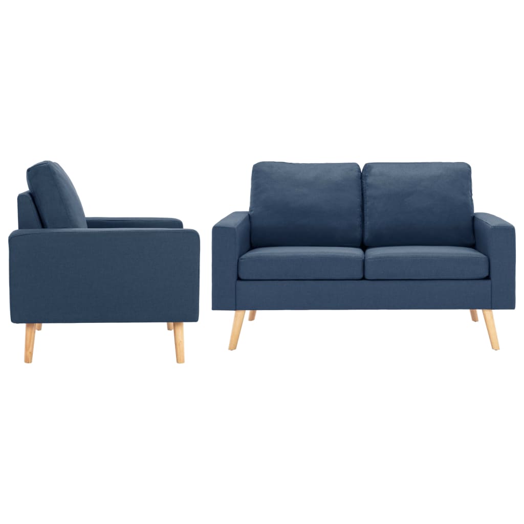2-delig Bankstel stof blauw is nu te koop bij PeponiXL, paradijselijk wonen!