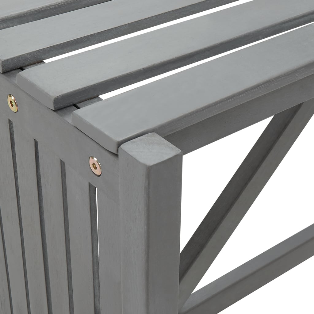 Tuinhoekbank met plantenbak 117 cm massief acaciahout grijs is nu te koop bij PeponiXL, paradijselijk wonen!