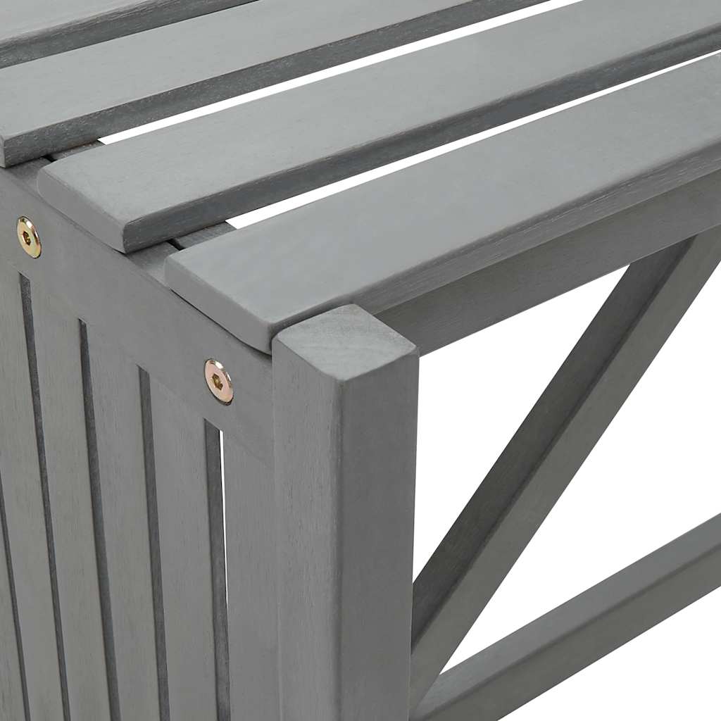 Tuinhoekbank met plantenbak 117 cm massief acaciahout grijs is nu te koop bij PeponiXL, paradijselijk wonen!