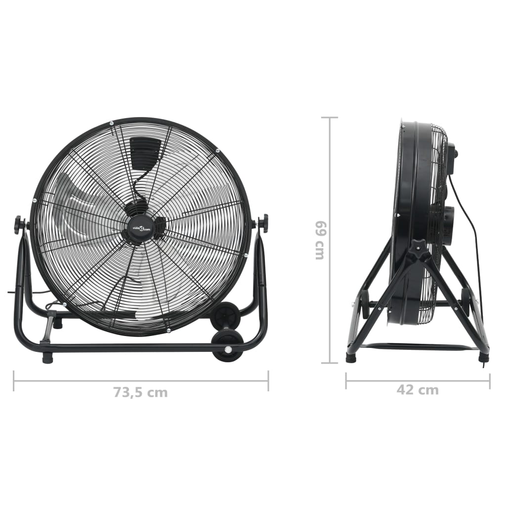 Trommelventilator industrieel 172,5 W 60 cm zwart is nu te koop bij PeponiXL, paradijselijk wonen!