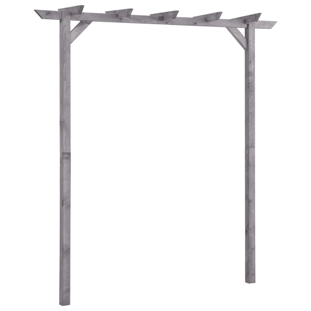 Pergola 200x40x205 cm geïmpregneerd grenenhout grijs is nu te koop bij PeponiXL, paradijselijk wonen!