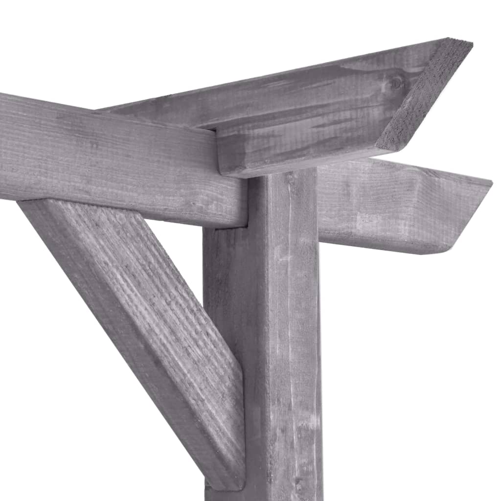 Pergola 200x40x205 cm geïmpregneerd grenenhout grijs is nu te koop bij PeponiXL, paradijselijk wonen!