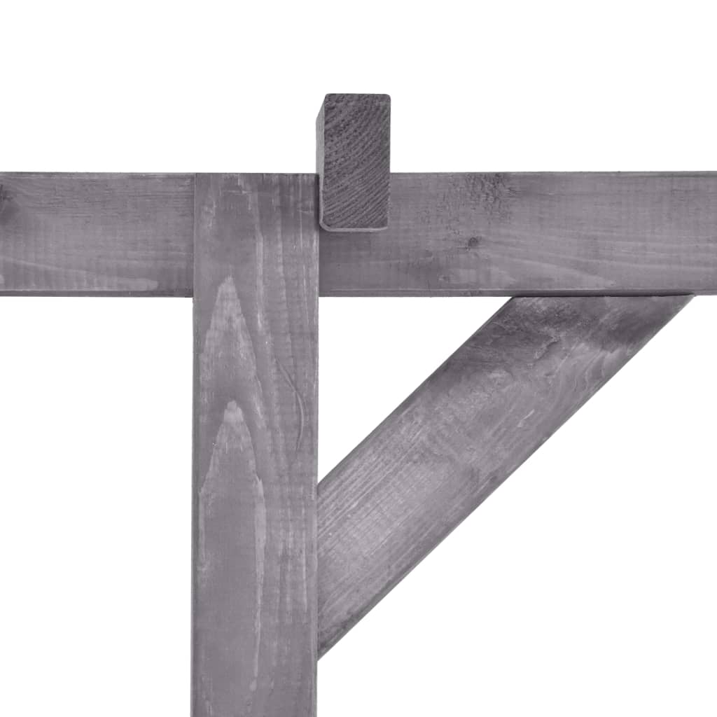 Pergola 200x40x205 cm geïmpregneerd grenenhout grijs is nu te koop bij PeponiXL, paradijselijk wonen!
