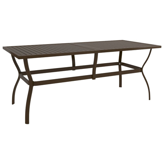 Tuintafel 190x80x72 cm staal bruin is nu te koop bij PeponiXL, paradijselijk wonen!