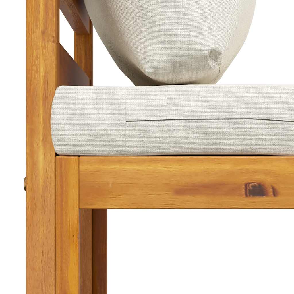 3-delige Loungeset met crèmekleurige kussens massief acaciahout is nu te koop bij PeponiXL, paradijselijk wonen!