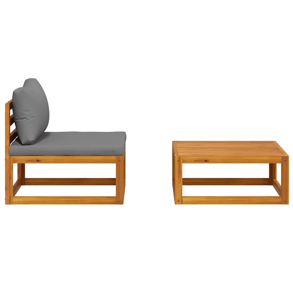 2-delige Loungeset met kussens massief acaciahout is nu te koop bij PeponiXL, paradijselijk wonen!