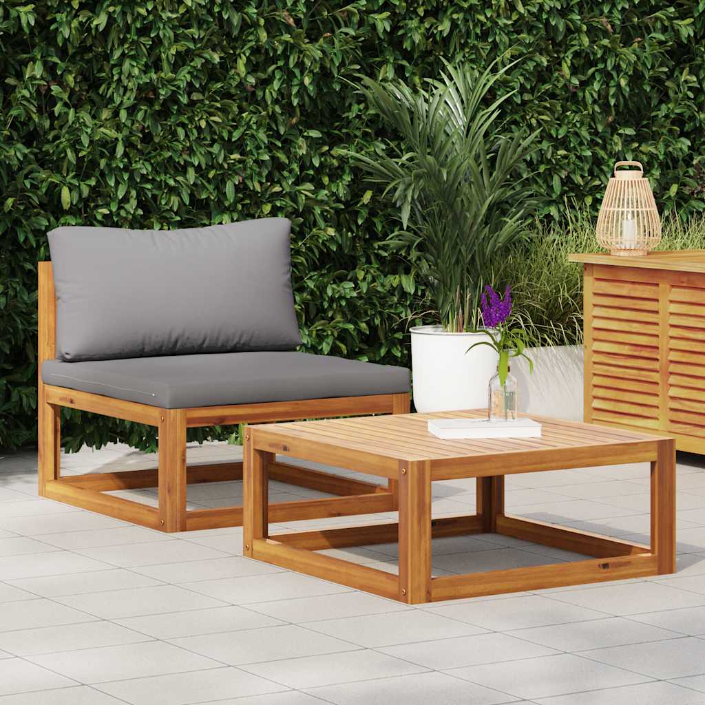 2-delige Loungeset met kussens massief acaciahout is nu te koop bij PeponiXL, paradijselijk wonen!