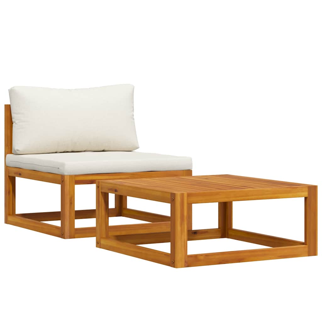 2-delige Loungeset met kussens massief acaciahout is nu te koop bij PeponiXL, paradijselijk wonen!