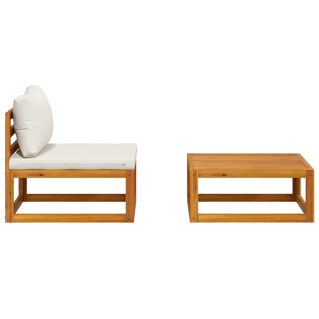 2-delige Loungeset met kussens massief acaciahout is nu te koop bij PeponiXL, paradijselijk wonen!