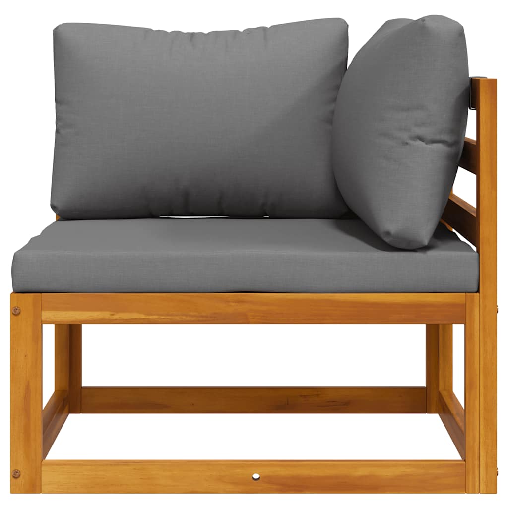 Hoekbank sectioneel met donkergrijs kussen massief acaciahout is nu te koop bij PeponiXL, paradijselijk wonen!