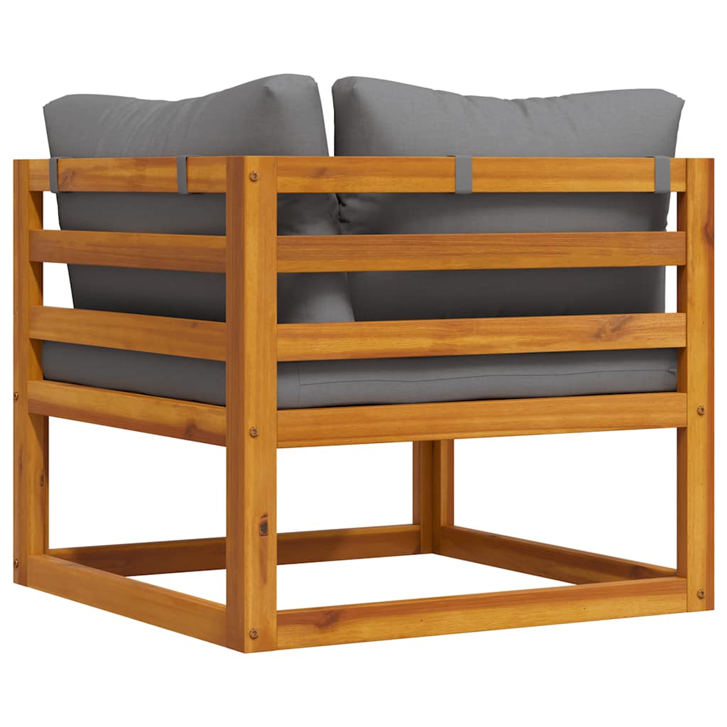 Hoekbank sectioneel met donkergrijs kussen massief acaciahout is nu te koop bij PeponiXL, paradijselijk wonen!